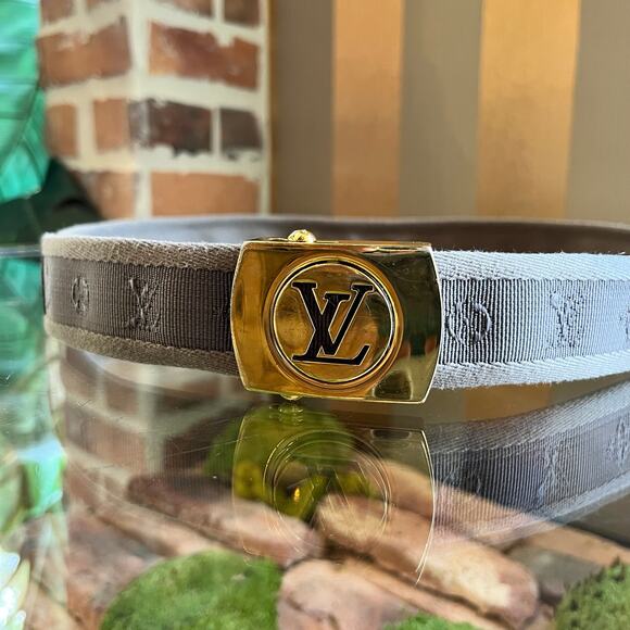 LOUIS VUITTON LV Cut Monogram Canvas Belt SZ90/36(8US) - Picture 4 of 11